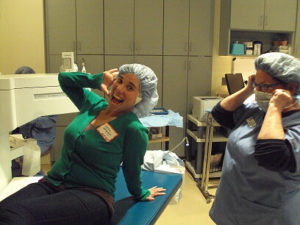 Katie during procedure