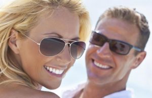 Couple wearing sunglasses