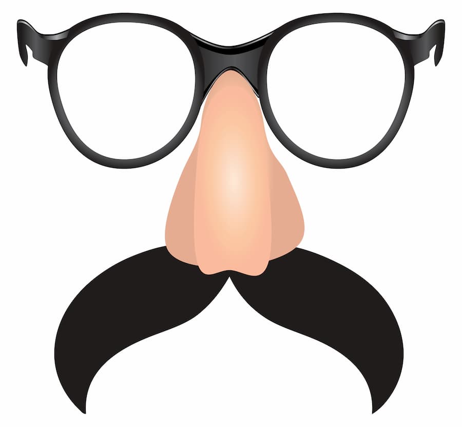 glasses with mustache