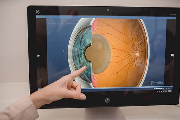 eye diagram on monitor